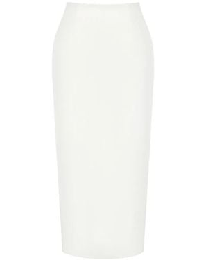 POST MERIDIEM Slit Midi Skirt - White