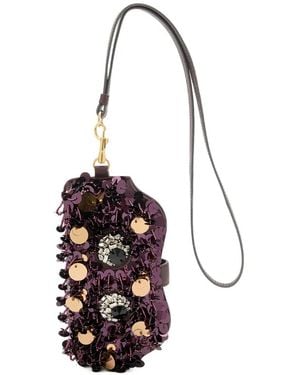 Anya Hindmarch Sequin-Embellished Sunglasses Pouch - White