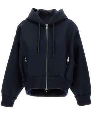 Simone Rocha Zipper Closure Hoodie - Blue