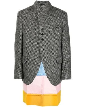 Comme des Garçons Colour-Block Panelled Blazer - Grey