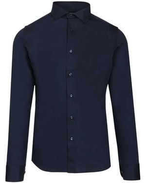 Al Duca d'Aosta Mother-Of-Pearl Button Shirt - Blue