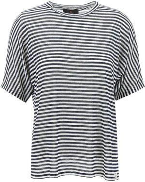 Peuterey Camiseta con manga corta y motivo de rayas - Negro