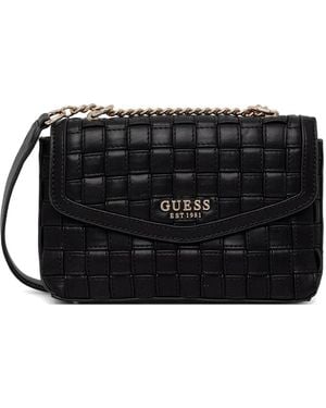 Guess Woven Crossbody Bag - Black