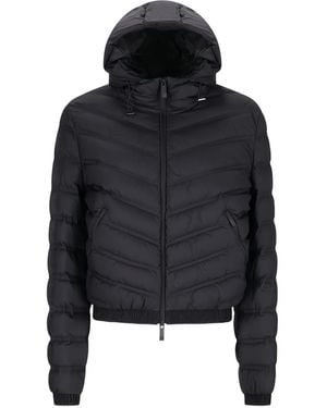 Moncler Hooded Quilted Jacket - Black