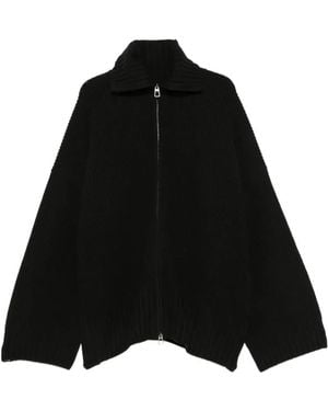 Frankie Shop Gerippter Veda Cardigan Mit Reißverschluss - Schwarz