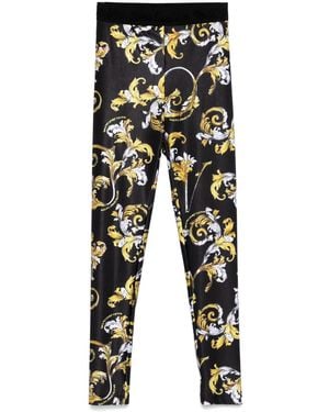 Versace Jeans Couture Barocco-Print Leggings - Black