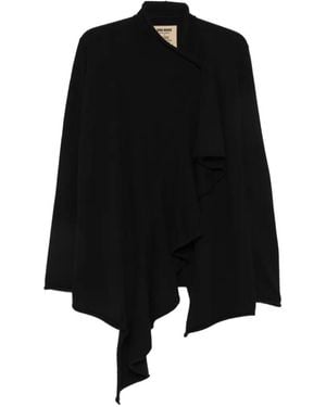 Uma Wang Asymmetric Draped Cardigan - Black