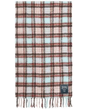 Zadig & Voltaire Tartan Fringed Scarf - White