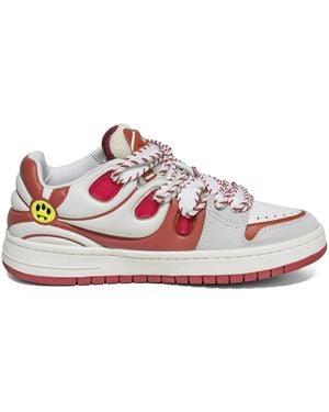 Barrow Ollie Paneled Leather Sneakers - Pink