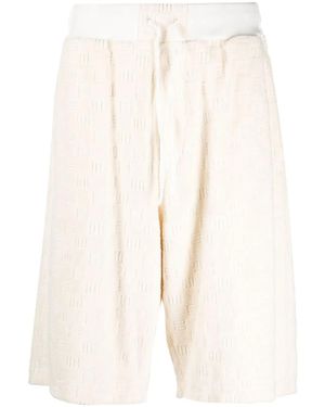 Ambush Pantalones cortos de chándal con monograma - Blanco