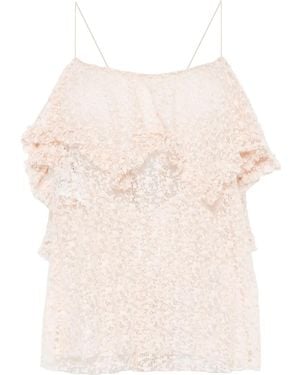 Philosophy Di Lorenzo Serafini Lace Ruffled Top - Natural