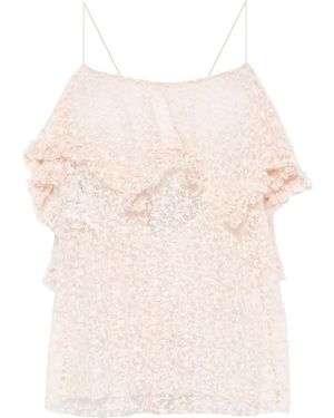 Philosophy Di Lorenzo Serafini Lace Ruffled Top - Natural