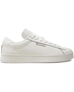 Tommy Hilfiger Leather Sneakers - White