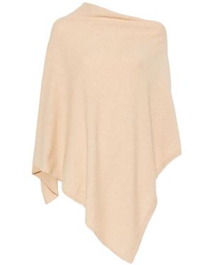 SERGIO MORETTI FIRENZE Asymmetric-Neck Poncho - White