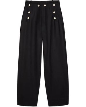 S.S.Daley Button-Detail Pants - Black