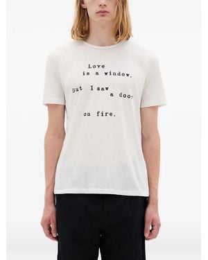 Ann Demeulemeester Baptist Love Is A Window T-Shirt - Weiß