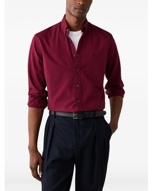 Hackett Garment-Dyed Oxford Shirt - Red