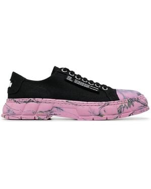 Viron 1968 Marble Low-Top Sneakers - Black