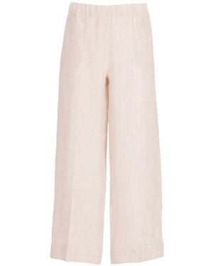D.exterior Wide-Leg Turn-Up Trousers - White