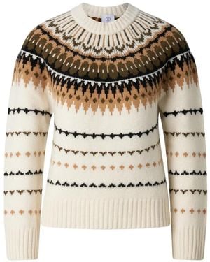 Bogner Maglione Ina Fair Isle - Bianco