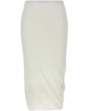 Jil Sander Cotton Midi Skirt - White