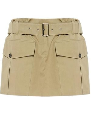 IRO Belted Mini Skirt - Natural