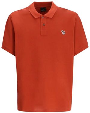 Paul Smith Poloshirt Mit Zebra-Patch - Orange