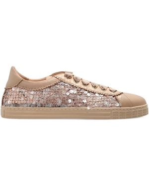 Agl Attilio Giusti Leombruni Sequinned Leather-Panel Sneakers - Pink