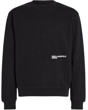 Karl Lagerfeld Sweatshirt mit Rundhalsausschnitt - Schwarz