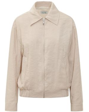 LE SULLY STUDIO Zip Bomber Jacket - White