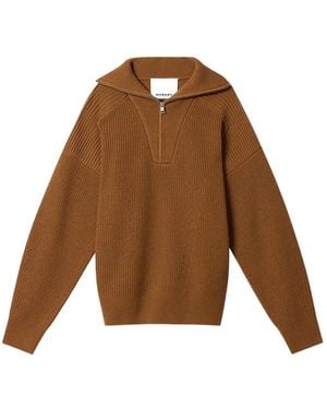 Isabel Marant Pull Benny À Fermeture Zippée - Brown