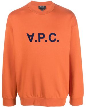 A.P.C. Felpa Con Logo Eliot - Arancione