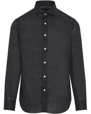 Barba Napoli Linen Shirt - Blue