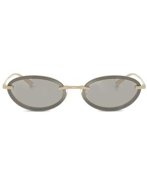 Jimmy Choo Oval-Frame Sunglasses - Grey