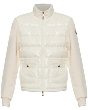 Moncler Horizontal-Quilted Padded Jacket - White