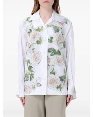 Antonio Marras Floral-Print Cotton Shirt - Grey