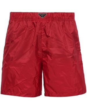 Prada Re-Nylon Swim Shorts - Red