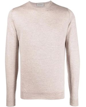 John Smedley Round-Neck Knit Jumper - Pink