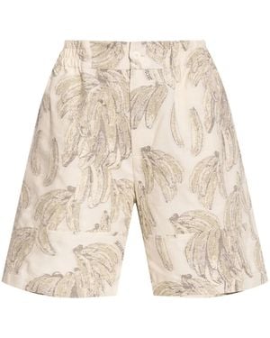 Jacquemus Shorts mit grafischem Print - Natur