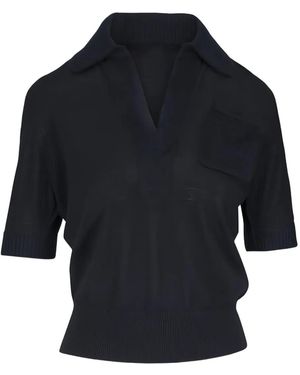 Dorothee Schumacher Collared Pocket Top - Blue