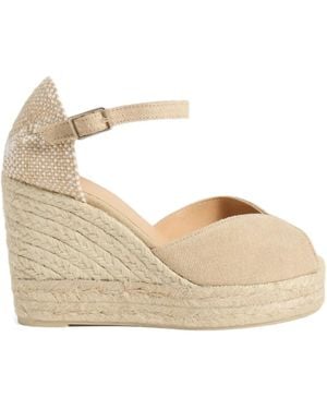 Castañer 110Mm Peep-Toe Wedge Espadrilles - Natural