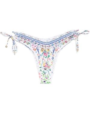 CAMILLA All-Over Print Bikini Bottom - Blue