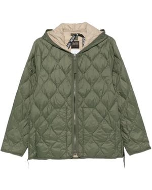 Taion Quilted Hooded Jacket - Green