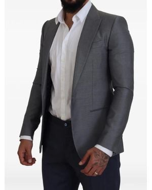 Dolce & Gabbana Notch-Lapel Single-Breasted Blazer - Gray