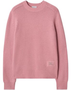 Burberry Pull À Col Rond - Rose