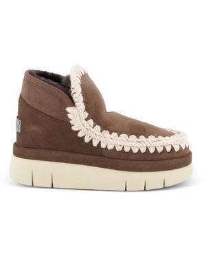Mou Eskimo Bounce Welt Sneakers Mit Häkelbesatz - Braun