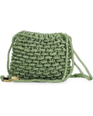 HIBOURAMA Bolso De Hombro Penelope Mini Con Detalles De Cristal - Verde