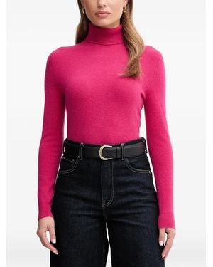 Benetton Roll-Neck Knitted Sweater - Red