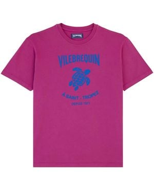 Vilebrequin Logo-Print Cotton T-Shirt - Pink