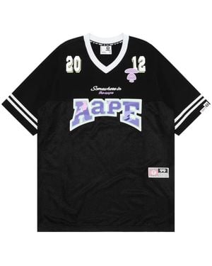 Aape By A Bathing Ape Moonface Mesh-Panelled T-Shirt Mini Dress - Black